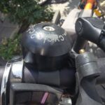Cycle2Charge USB charger mounted on the handlebar stem