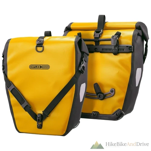 Gele Ortlieb Back-Roller fietstassen